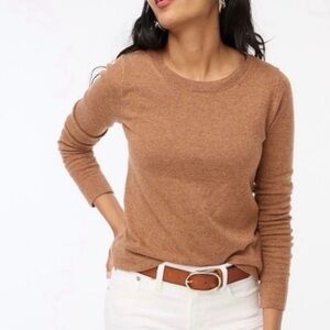 J. Crew Teddie Wool Cotton Blend Brown Sweater